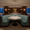 Aire Pebbled - Sea Glass Breathable Polyurethane Upholstered Banquette | Architectural Fabrics