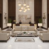 Algiers - Limestone Performance Vinyl Upholstered Sofa | Architectural Fabrics