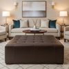 Baroque - Baroque Performance Vinyl Upholstered Ottoman | Architectural Fabrics