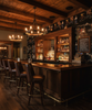 The Original Yeeha 1950's Cowboy - Midnight Mid-Century Modern | Architectural Wallcoverings - Western Bar Room Setting