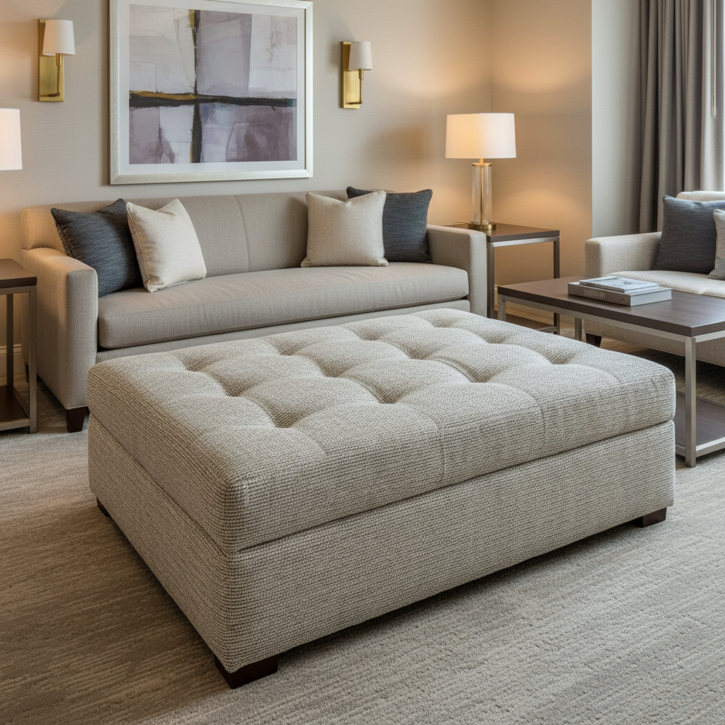 St. Eustatius - Nordic Upholstered Ottoman | Architectural Fabrics