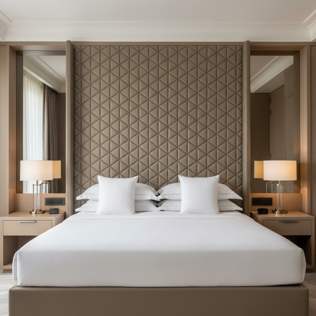 Tres Palmas - Palladium Upholstered Headboard | Architectural Fabrics