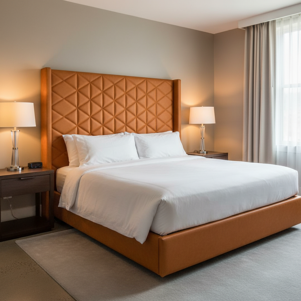 Tres Palmas - Persimmon Upholstered Headboard | Architectural Fabrics