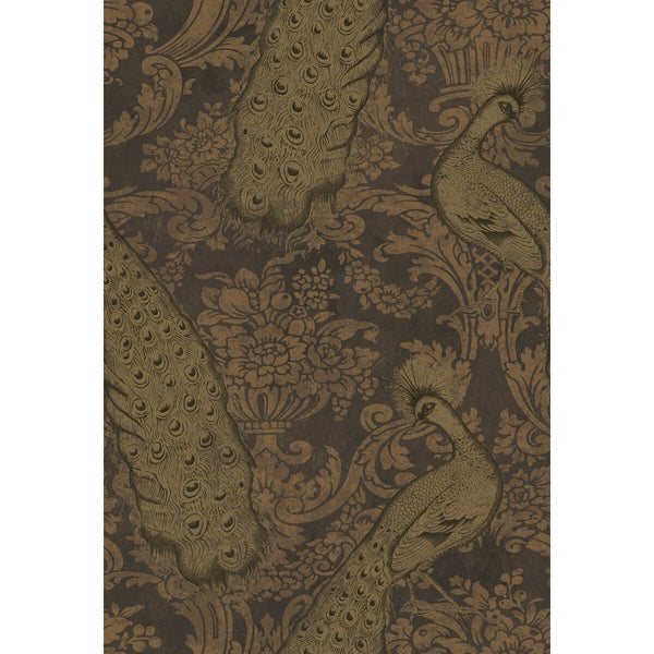 Byron - Black And Gold  By Cole & Son | Cole & Son Albemarle |Damask Novelty Wallcovering Print