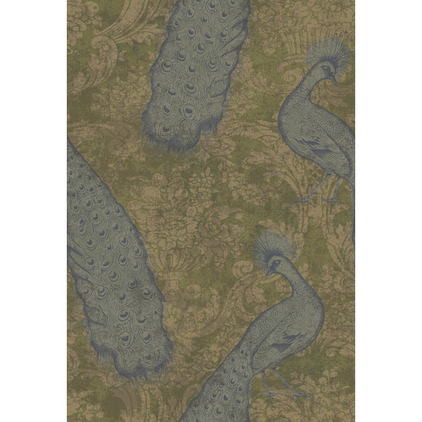 Byron - Teal And Pewter  By Cole & Son | Cole & Son Albemarle |Damask Novelty Wallcovering Print