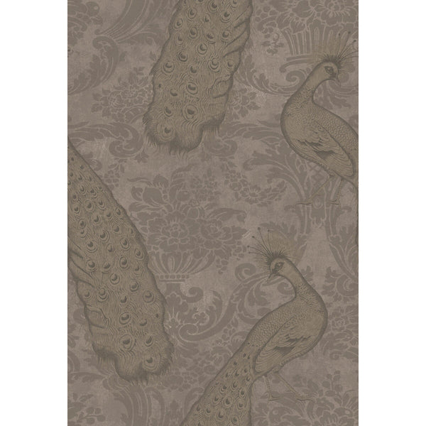 Byron - Silver  By Cole & Son | Cole & Son Albemarle |Damask Novelty Wallcovering Print