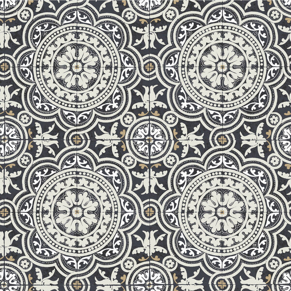 Piccadilly - Black And White  By Cole & Son | Cole & Son Albemarle | Geometric Wallcovering Print