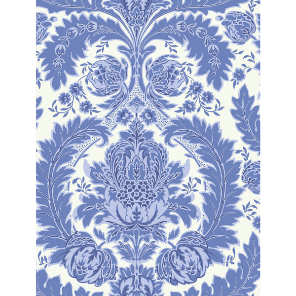 Coleridge - Blue And White  By Cole & Son | Cole & Son Albemarle | Damask Wallcovering Print
