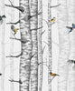 Birch Trees Grey, Roll Vinyl