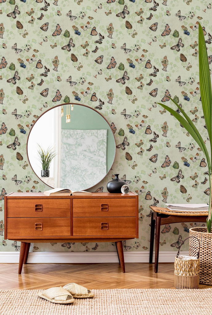 Magic Butterflies Green, Roll Vinyl
