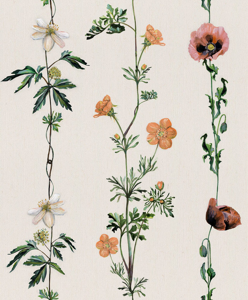 Climbing Flowers Off-White, Roll Vinyl