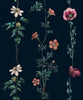Climbing Flowers Navy, Roll Vinyl