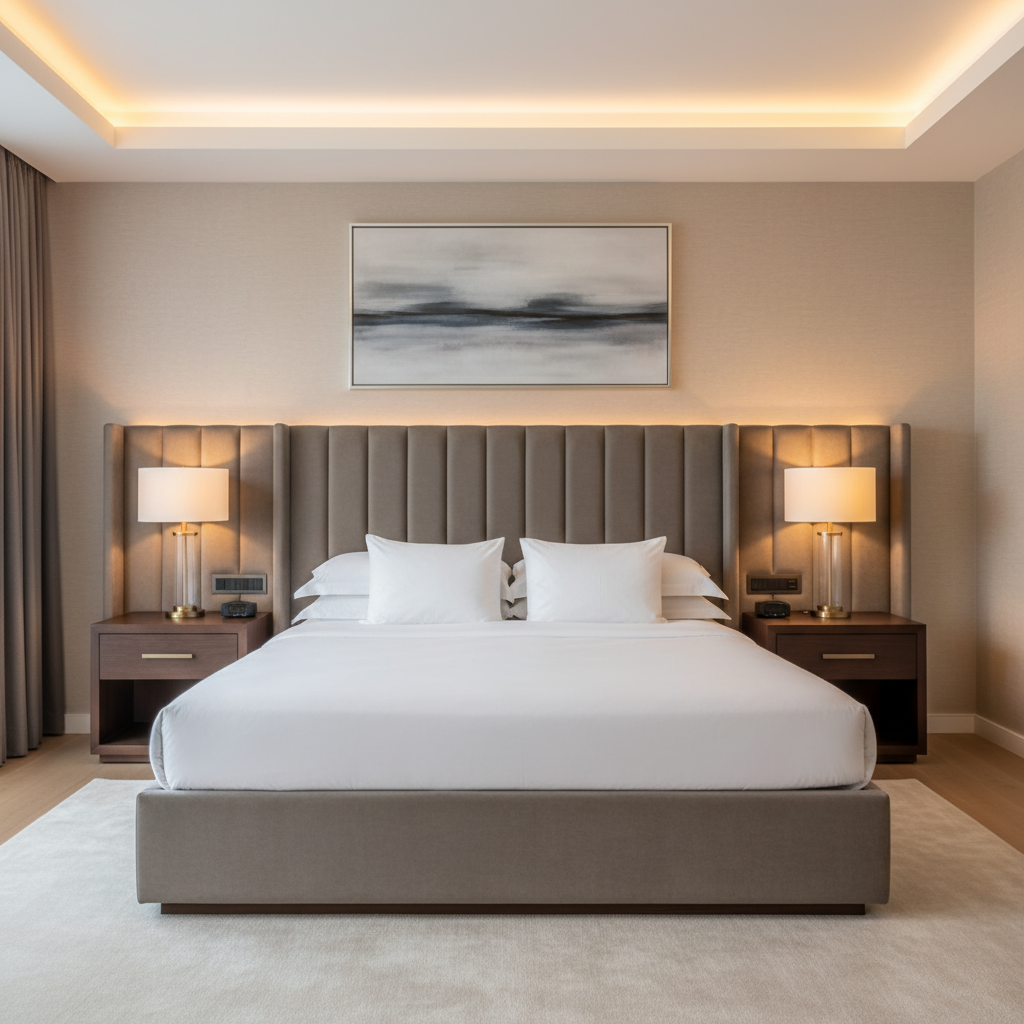 Maho Bay - Moat Upholstered Headboard | Architectural Fabrics