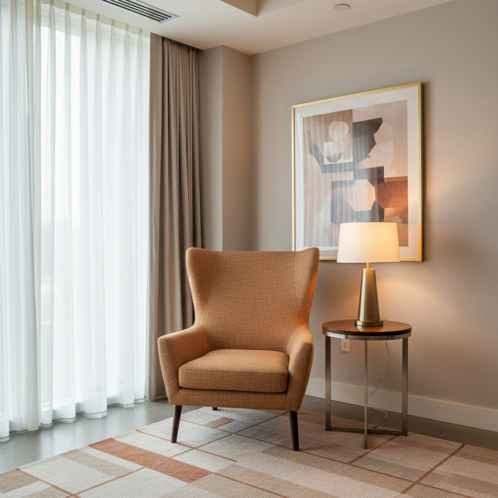 Woven Textured Vinyl Burnt Sienna Upholstered Chair | Architectural Fabrics