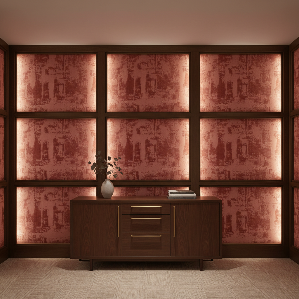 Turf Bay - Poppy Upholstered Wall Panel | Architectural Fabrics