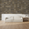 Nantucket Grasscloth Black Tan Wallcovering | Phillipe Romano room setting