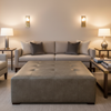 Tobago - Cinder Upholstered Ottoman | Architectural Fabrics