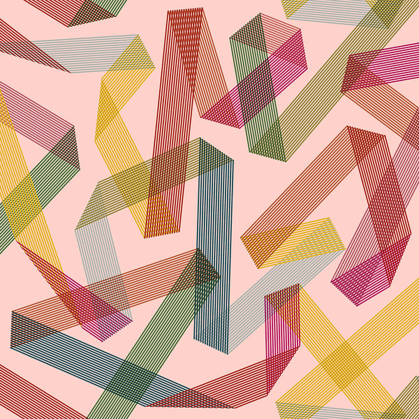 Ribbon, Pink Wallcoverings | Designtex