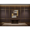 West Indian Lily - Dull Rich Brown Upholstered Wall Panel | Architectural Fabrics