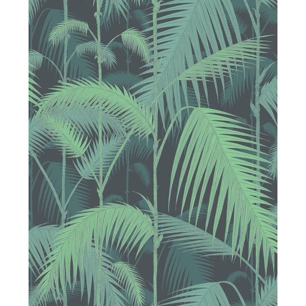 Palm Jungle - Viridian on Charcoal | Cole & Son