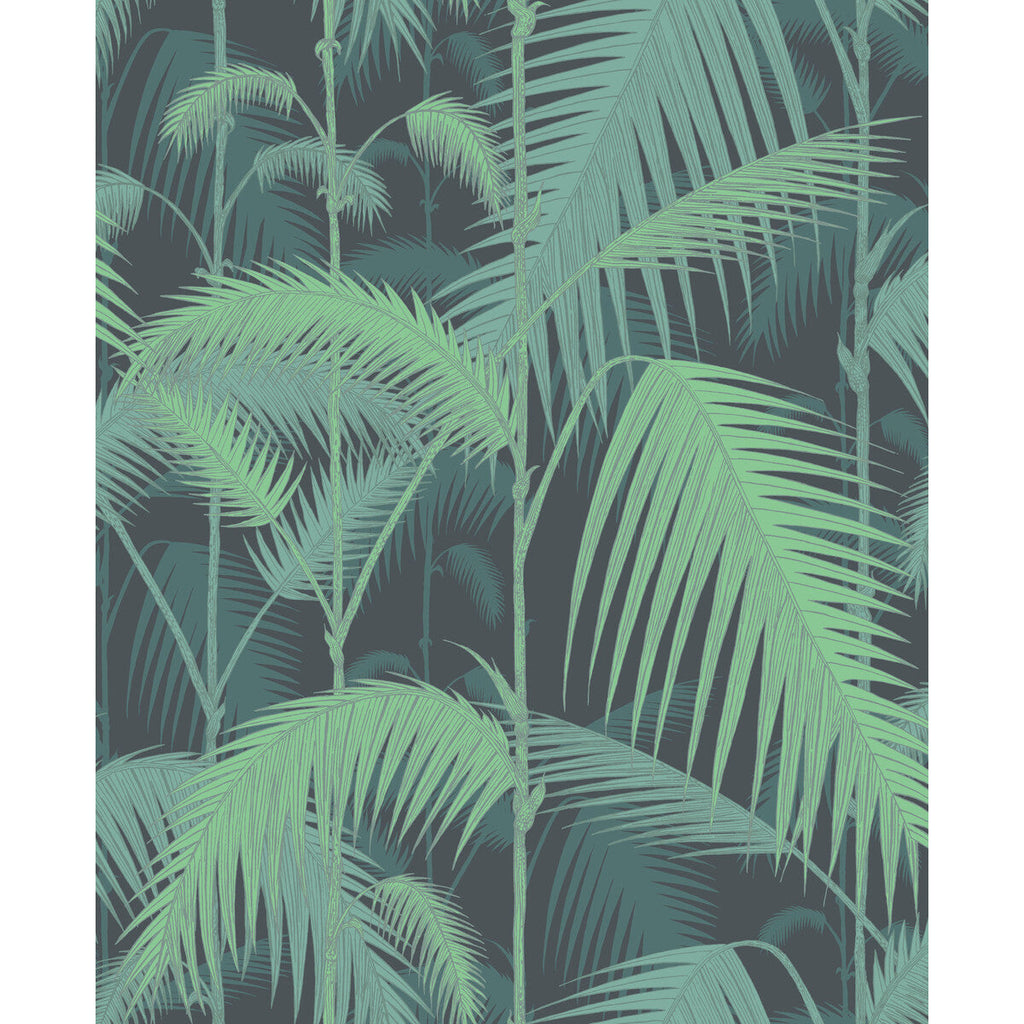 Palm Jungle - Green/Black Black By Cole & Son | Cole & Son Contemporary Restyled |Botanical & Floral  Wallcovering