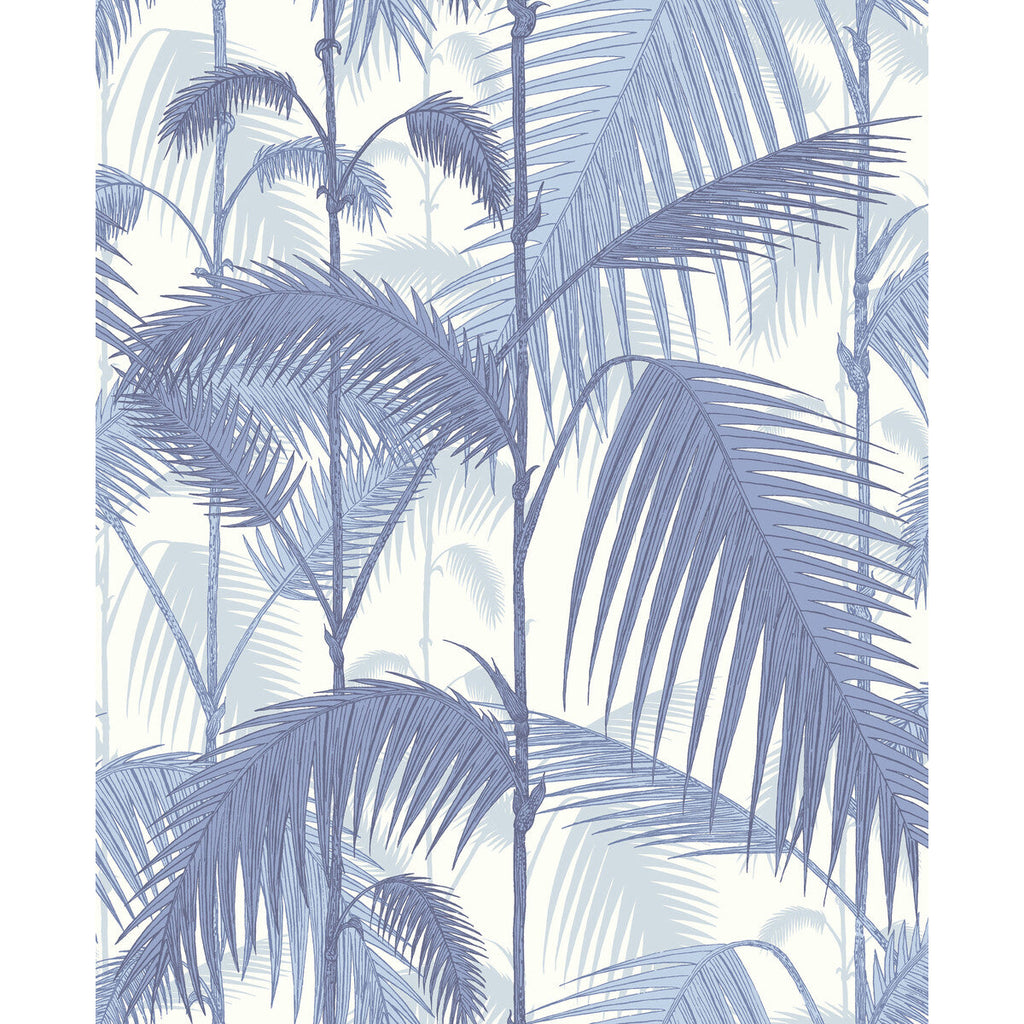 Palm Jungle - Blues/ White White By Cole & Son | Cole & Son Contemporary Restyled |Botanical & Floral  Wallcovering