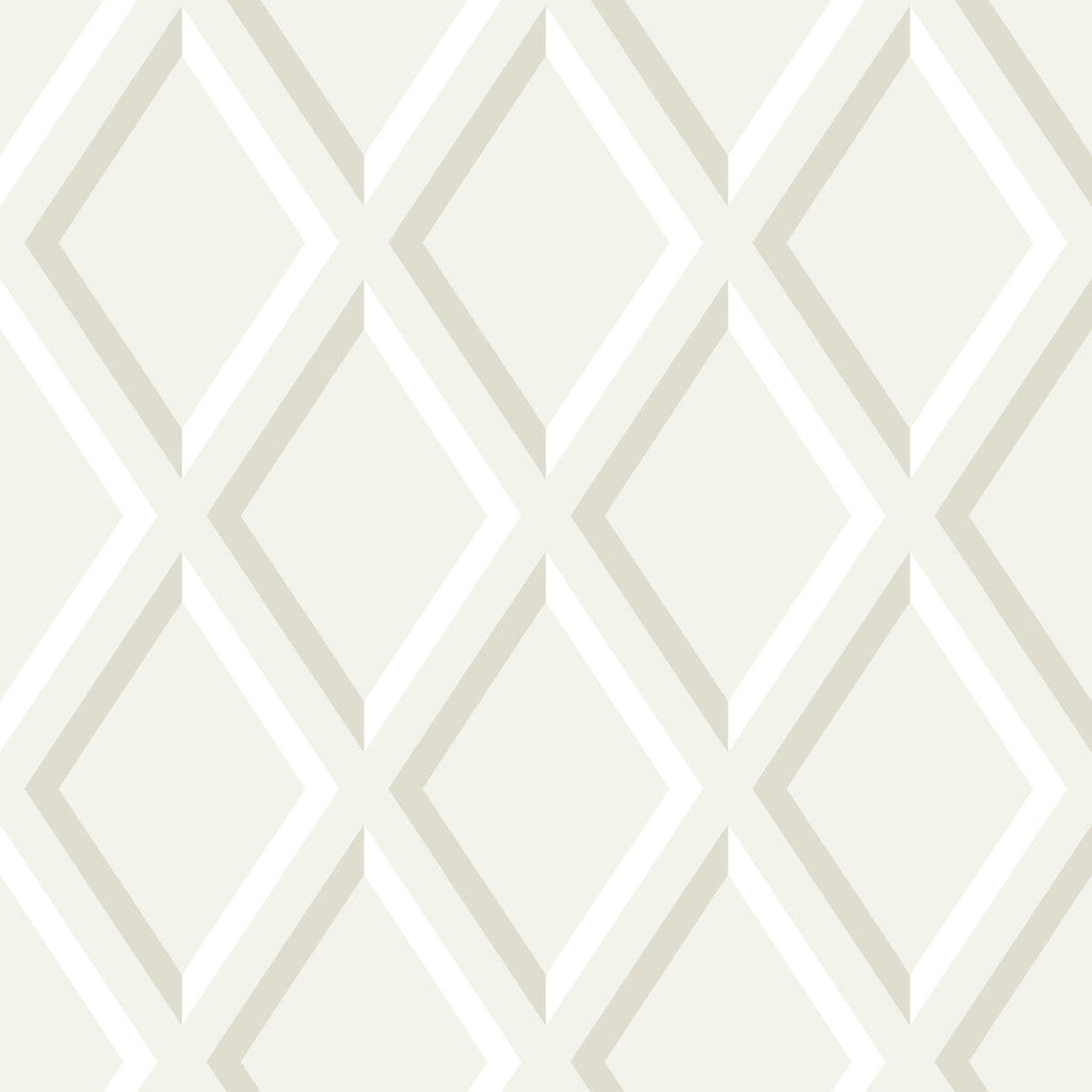Pompeian - White Beige By Cole & Son | Cole & Son Contemporary Restyled |Diamond Geometric Wallcovering Print