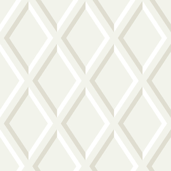 Pompeian - White Beige By Cole & Son | Cole & Son Contemporary Restyled |Diamond Geometric Wallcovering Print