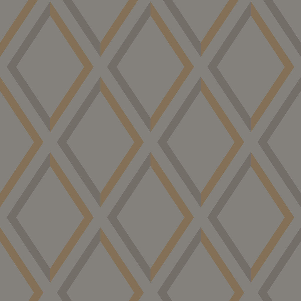 Pompeian - Slate/Bronze Brown By Cole & Son | Cole & Son Contemporary Restyled |Diamond Geometric Wallcovering Print