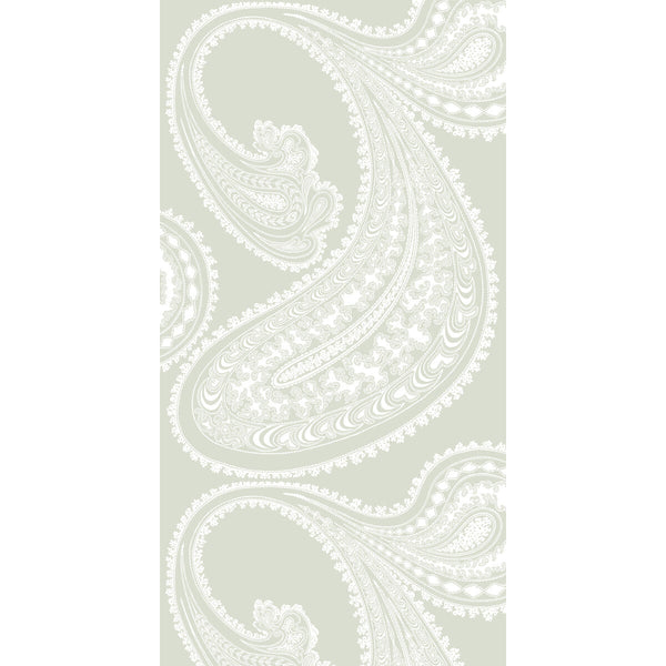 Rajapur - White/Olive Light Green By Cole & Son | Cole & Son Contemporary Restyled | Paisley Wallcovering