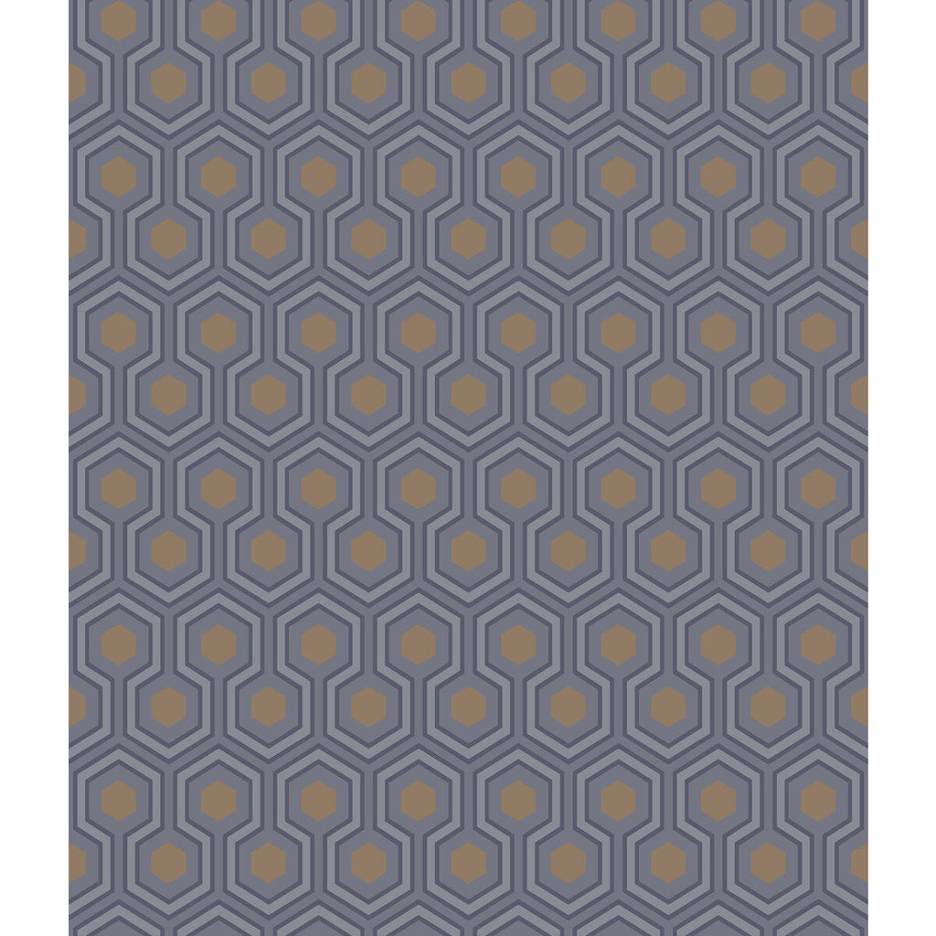 Hicks Hexagon - Dk Gry/Bronz Purple By Cole & Son | Cole & Son Contemporary Restyled |Modern Geometric Wallcovering Print