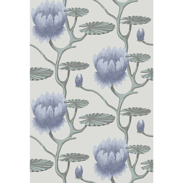 Summer Lily - Blu/Aq/Pearl Light Blue By Cole & Son | Cole & Son Contemporary Restyled |Botanical & Floral  Wallcovering