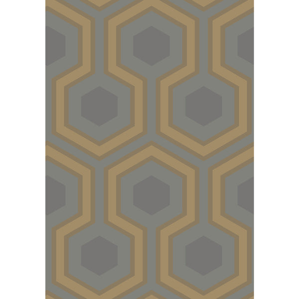 Hicks Grand - Slate/Bron Brown By Cole & Son | Cole & Son Contemporary Restyled |Modern Geometric Wallcovering Print