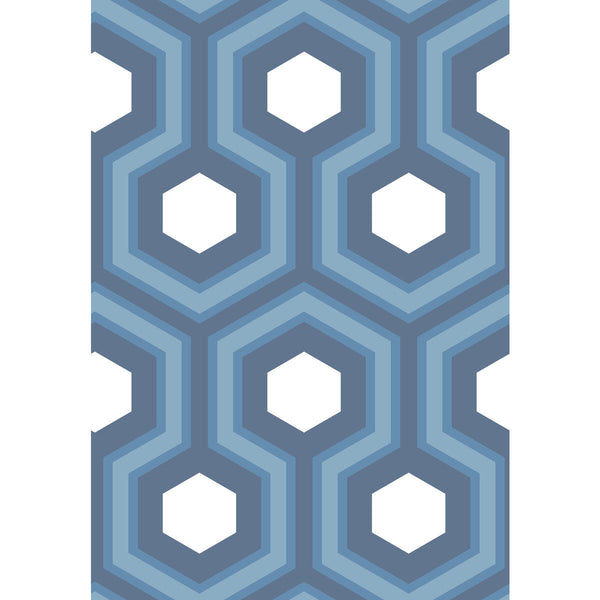 Hicks Grand - Blue Blue By Cole & Son | Cole & Son Contemporary Restyled |Modern Geometric Wallcovering Print