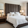 West Indian Lily - Dull Espresso Upholstered Headboard | Architectural Fabrics