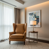 Smooth Pebble Grain Golden Bronze Upholstered Chair | Architectural Fabrics