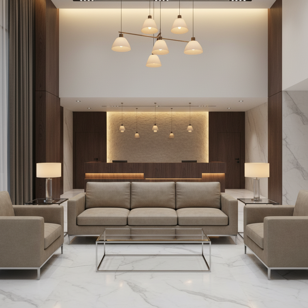 Subtle Pebble Texture Mushroom Taupe Upholstered Sofa | Architectural Fabrics