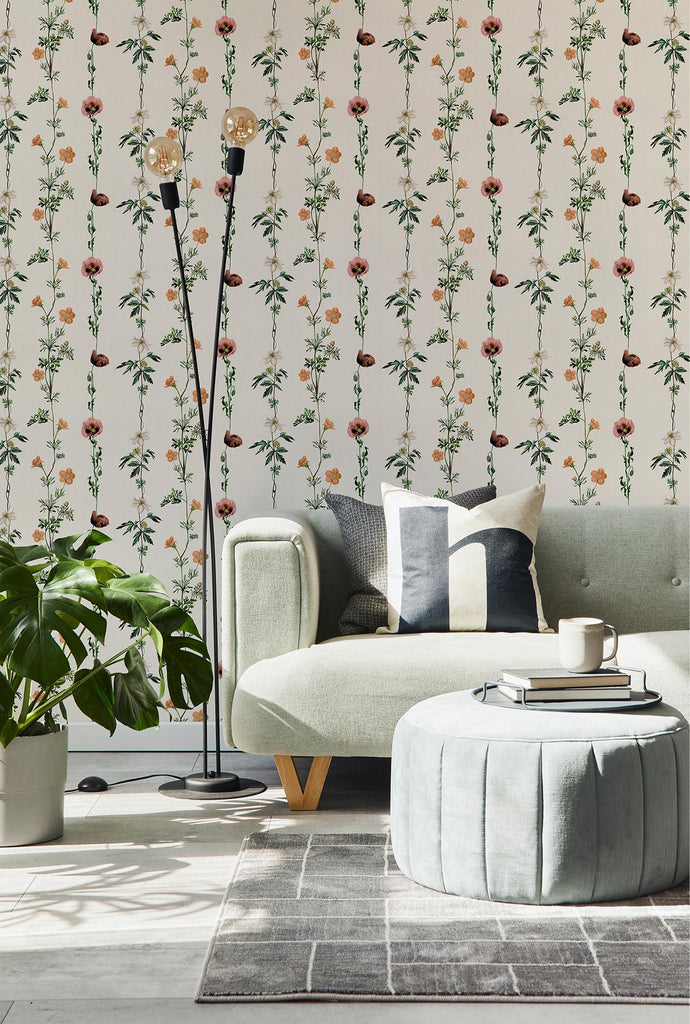 Climbing Flowers Off-White, Roll Vinyl