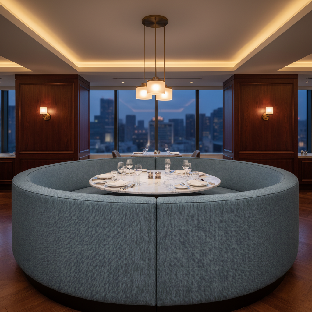 Pinnacle Rock - Pond Upholstered Banquette | Architectural Fabrics