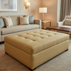 Tortola - Dew Upholstered Ottoman | Architectural Fabrics