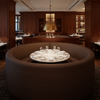 St. Eustatius - Mahogany Upholstered Banquette | Architectural Fabrics