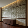 Crushed Velvet Texture Frosted Olive Upholstered Wall Panel | Architectural Fabrics
