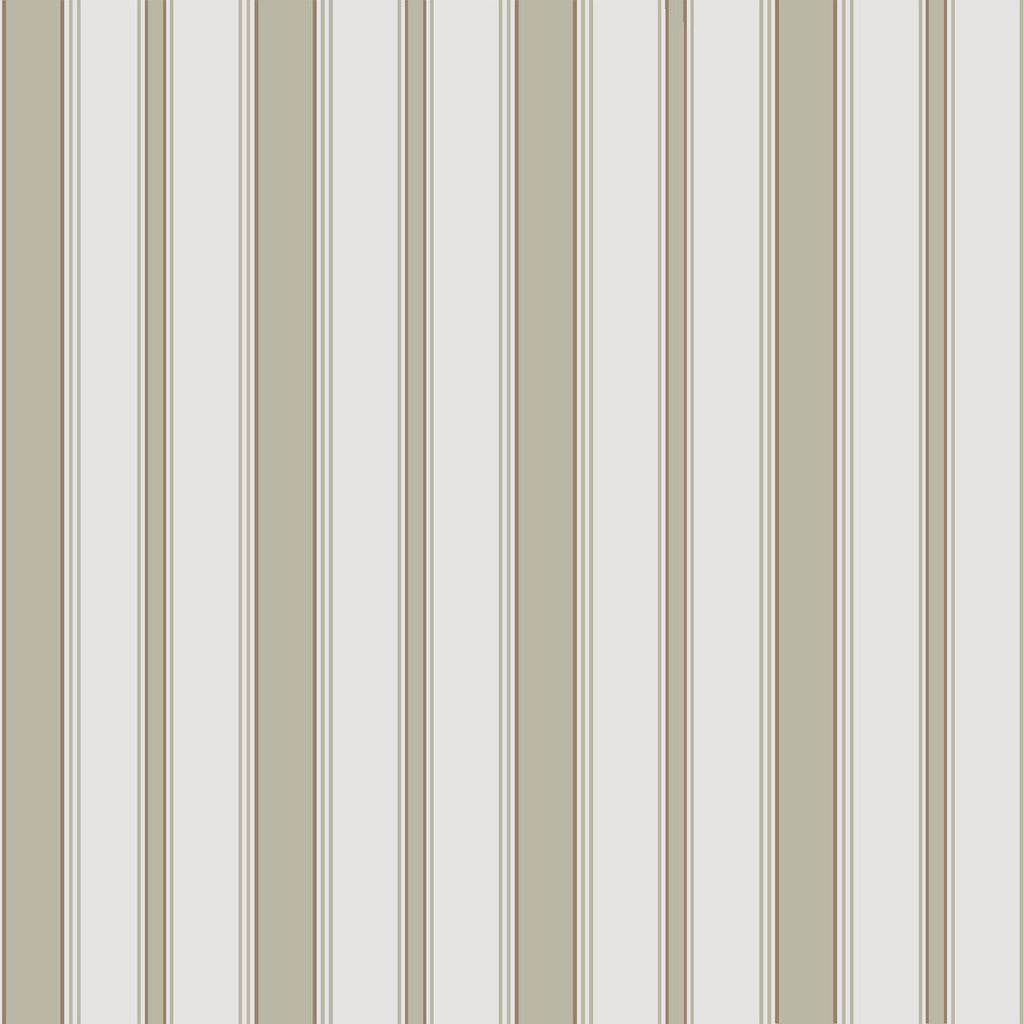 Cambridge Str - Olive & Wht Light Green By Cole & Son | Cole & Son Festival Stripes | Stripes Wallcovering Print