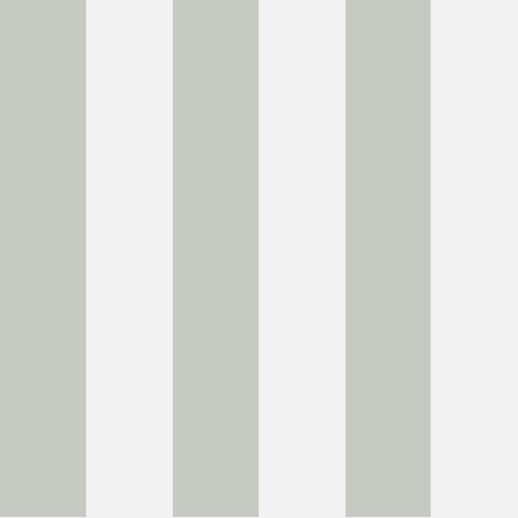 Glastonbury Str - Olive & Whit Grey By Cole & Son | Cole & Son Festival Stripes | Stripes Wallcovering Print