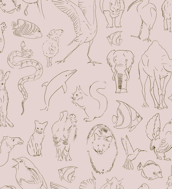 Zoology Off-White, Roll Vinyl Wallcoverings | Coordonné