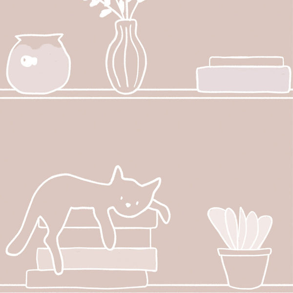 My Library Pink, Roll Non-Woven Wallcoverings | Coordonné
