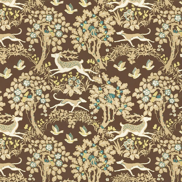 Mille Fleur - Sable Brown By Lee Jofa | Eric Cohler Lodge |Animal/Insects Flora & Fauna Multipurpose Print