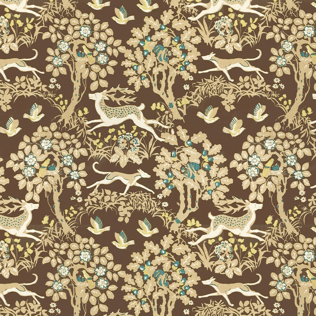 Mille Fleur - Sable Brown By Lee Jofa | Eric Cohler Lodge |Animal/Insects Flora & Fauna Multipurpose Print
