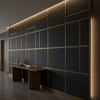 Fine Pebble Grain Deep Onyx Upholstered Wall Panel | Architectural Fabrics