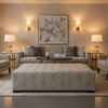 Axis - Axis Etched Polyurethane Upholstered Ottoman | Architectural Fabrics